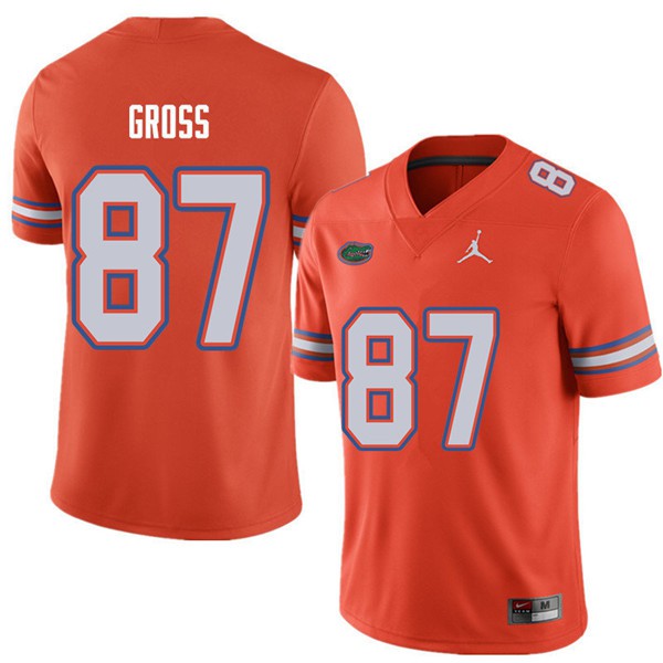 Jordan Brand Men #87 Dennis Gross Florida Gators College Football Jerseys Orange